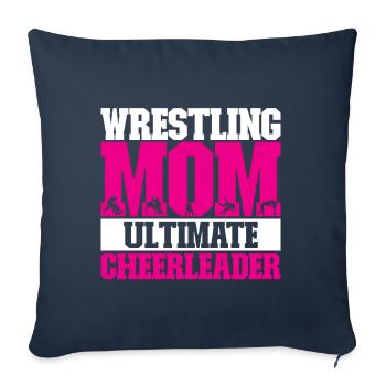 Wrestling Mom Wrestling Wrestler - Sofa pillowcase 17,3'' x 17,3'' (45 x 45 cm) - navy - Front