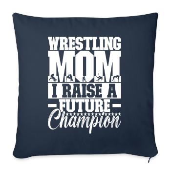 Wrestling Mom Wrestling Wrestler - Sofa pillowcase 17,3'' x 17,3'' (45 x 45 cm) - navy - Front