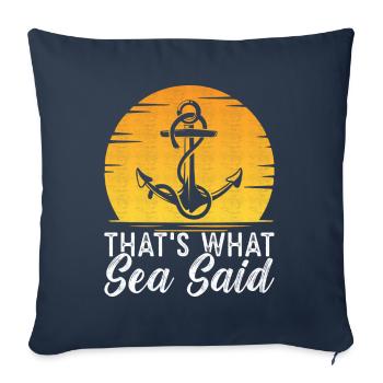 Sailing Sailboat Sailors - Sofa pillowcase 17,3'' x 17,3'' (45 x 45 cm) - navy - Front