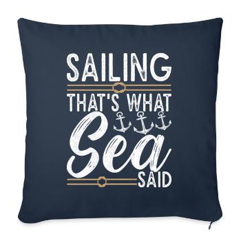 Sailing Sailboat Sailors - Sofa pillowcase 17,3'' x 17,3'' (45 x 45 cm) - navy - Front
