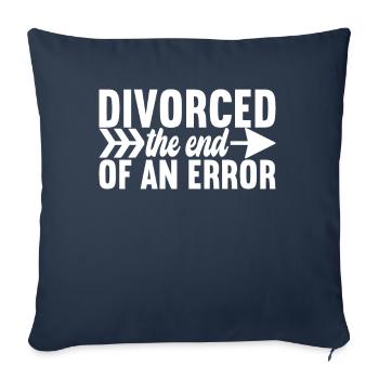 Divorce Divorced - Sofa pillowcase 17,3'' x 17,3'' (45 x 45 cm) - navy - Front