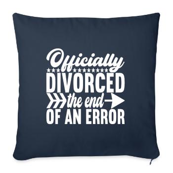 Divorce Divorced - Sofa pillowcase 17,3'' x 17,3'' (45 x 45 cm) - navy - Front