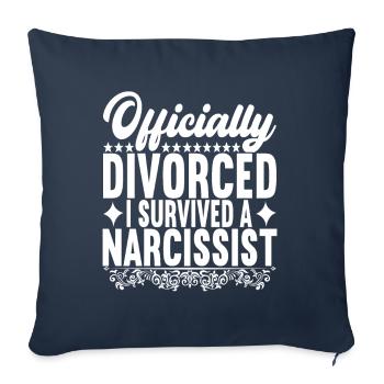 Divorce Divorced - Sofa pillowcase 17,3'' x 17,3'' (45 x 45 cm) - navy - Front