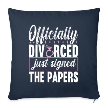 Divorce Divorced - Sofa pillowcase 17,3'' x 17,3'' (45 x 45 cm) - navy - Front