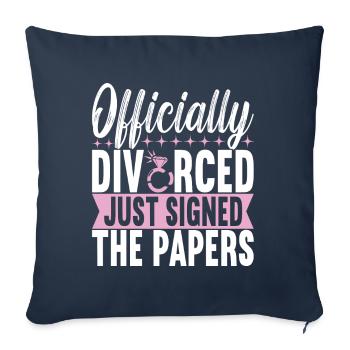 Divorce Divorced - Sofa pillowcase 17,3'' x 17,3'' (45 x 45 cm) - navy - Front