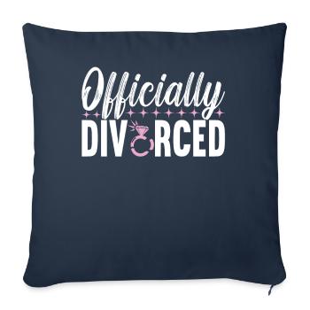 Divorce Divorced - Sofa pillowcase 17,3'' x 17,3'' (45 x 45 cm) - navy - Front