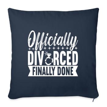 Divorce Divorced - Sofa pillowcase 17,3'' x 17,3'' (45 x 45 cm) - navy - Front