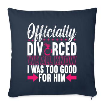 Divorce Divorced - Sofa pillowcase 17,3'' x 17,3'' (45 x 45 cm) - navy - Front