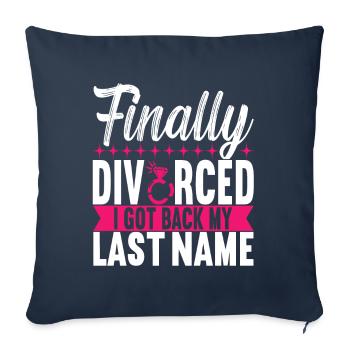 Divorce Divorced - Sofa pillowcase 17,3'' x 17,3'' (45 x 45 cm) - navy - Front