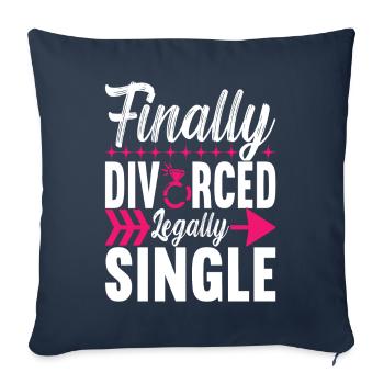 Divorce Divorced - Sofa pillowcase 17,3'' x 17,3'' (45 x 45 cm) - navy - Front