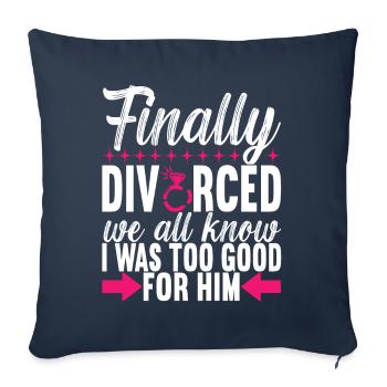 Divorce Divorced - Sofa pillowcase 17,3'' x 17,3'' (45 x 45 cm) - navy - Front