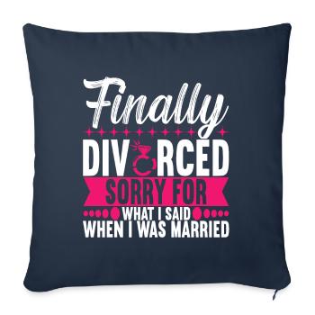 Divorce Divorced - Sofa pillowcase 17,3'' x 17,3'' (45 x 45 cm) - navy - Front