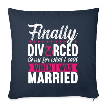 Divorce Divorced - Sofa pillowcase 17,3'' x 17,3'' (45 x 45 cm) - navy - Front