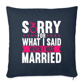 Divorce Divorced - Sofa pillowcase 17,3'' x 17,3'' (45 x 45 cm) - navy - Front