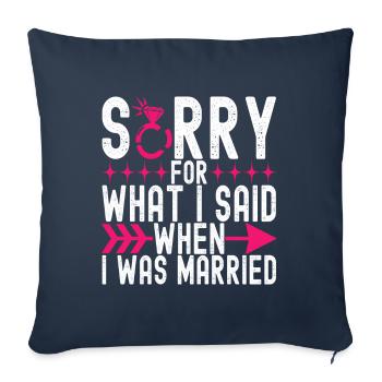 Divorce Divorced - Sofa pillowcase 17,3'' x 17,3'' (45 x 45 cm) - navy - Front