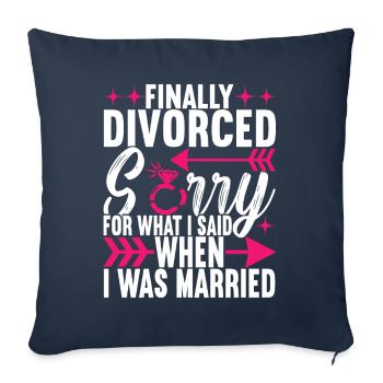 Divorce Divorced - Sofa pillowcase 17,3'' x 17,3'' (45 x 45 cm) - navy - Front