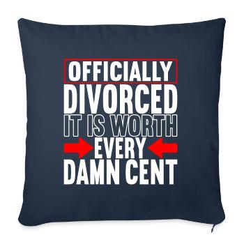 Divorce Divorced - Sofa pillowcase 17,3'' x 17,3'' (45 x 45 cm) - navy - Front