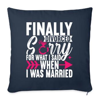Divorce Divorced - Sofa pillowcase 17,3'' x 17,3'' (45 x 45 cm) - navy - Front