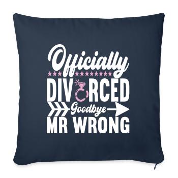 Divorce Divorced - Sofa pillowcase 17,3'' x 17,3'' (45 x 45 cm) - navy - Front