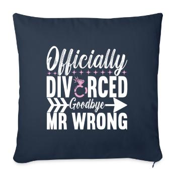 Divorce Divorced - Sofa pillowcase 17,3'' x 17,3'' (45 x 45 cm) - navy - Front