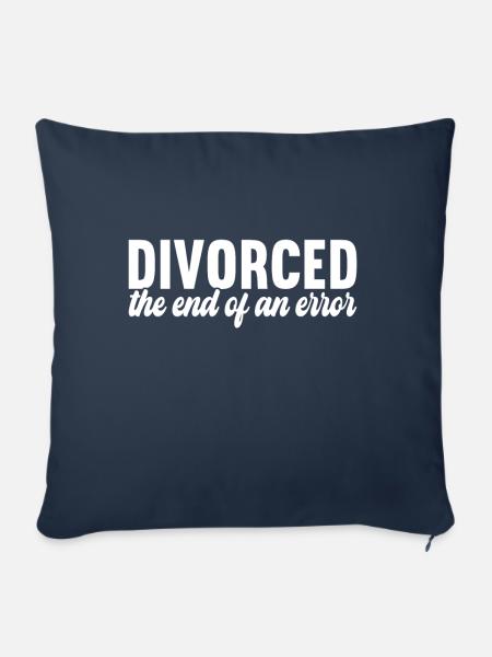 Scheidung Geschieden - Sofakissenbezug 45 x 45 cm - Navy