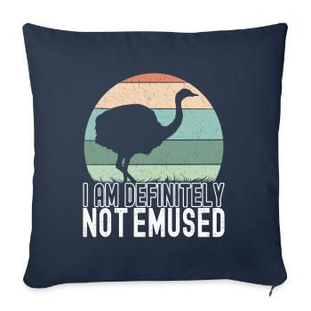 Emu Strauss - Housse de coussin décorative 45 x 45 cm - bleu marine - Devant
