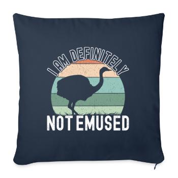 Emu Strauss - Housse de coussin décorative 45 x 45 cm - bleu marine - Devant