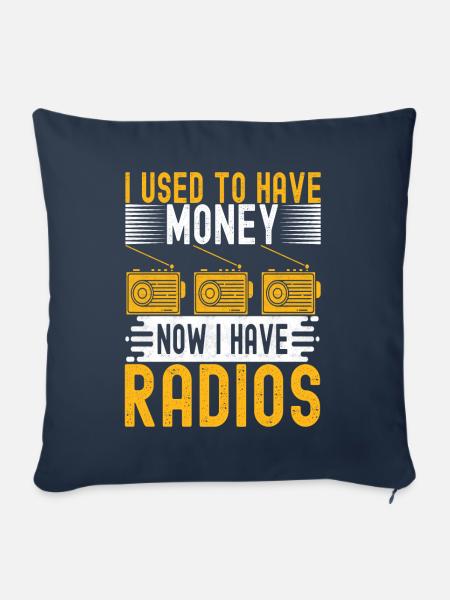 Ham Radio Ham Funker - Sofakissenbezug 45 x 45 cm - Navy