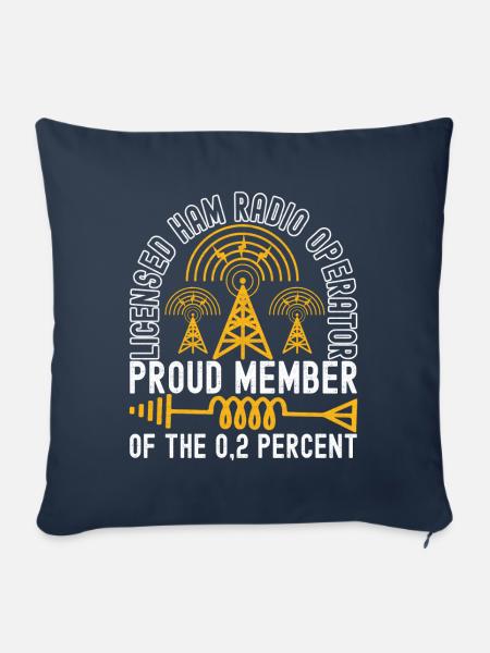 Ham Radio Ham Funker - Sofakissenbezug 45 x 45 cm - Navy