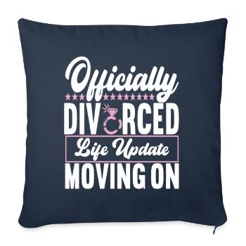 Divorce Divorced - Sofa pillowcase 17,3'' x 17,3'' (45 x 45 cm) - navy - Front
