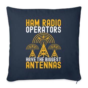 Ham Radio Ham Radio Operator - Sofa pillowcase 17,3'' x 17,3'' (45 x 45 cm) - navy - Front