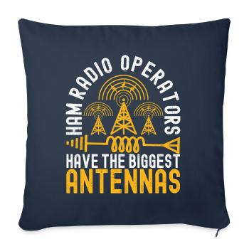 Ham Radio Ham Radio Operator - Sofa pillowcase 17,3'' x 17,3'' (45 x 45 cm) - navy - Front