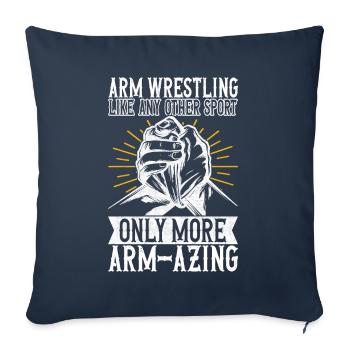 Arm wrestling arm wrestling - Sofa pillowcase 17,3'' x 17,3'' (45 x 45 cm) - navy - Front