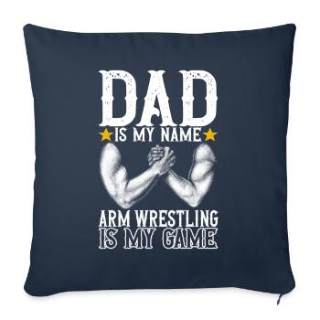 Arm wrestling arm wrestling - Sofa pillowcase 17,3'' x 17,3'' (45 x 45 cm) - navy - Front
