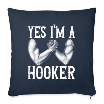 Arm wrestling arm wrestling - Sofa pillowcase 17,3'' x 17,3'' (45 x 45 cm) - navy - Front