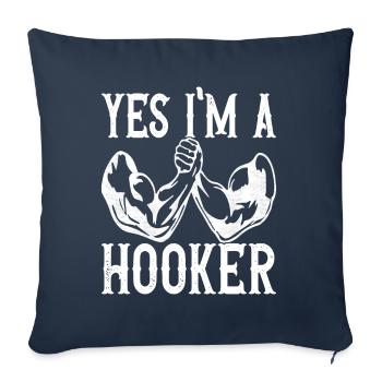 Arm wrestling arm wrestling - Sofa pillowcase 17,3'' x 17,3'' (45 x 45 cm) - navy - Front