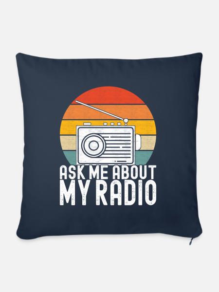 Ham Radio Ham Funker - Sofakissenbezug 45 x 45 cm - Navy