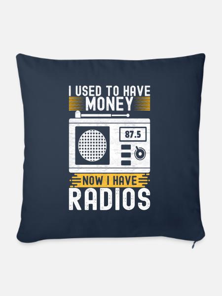 Ham Radio Ham Funker - Sofakissenbezug 45 x 45 cm - Navy