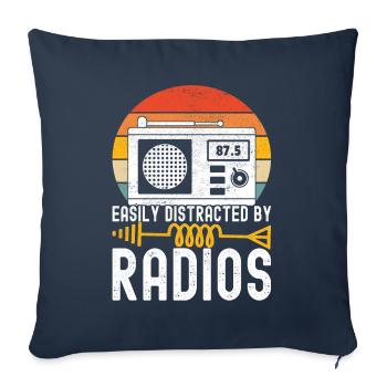 Ham Radio Ham Radio Operator - Sofa pillowcase 17,3'' x 17,3'' (45 x 45 cm) - navy - Front