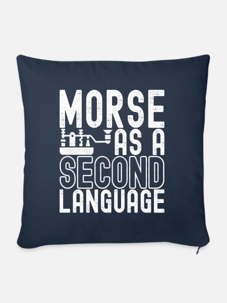 Ham Radio Ham Funker - Sofakissenbezug 45 x 45 cm - Navy