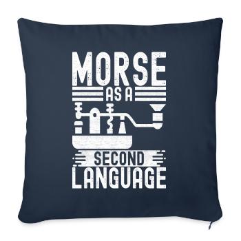 Ham Radio Ham Radio Operator - Sofa pillowcase 17,3'' x 17,3'' (45 x 45 cm) - navy - Front