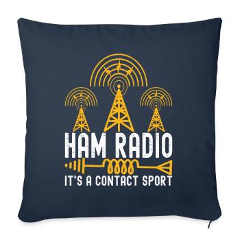 Ham Radio Ham Radio Operator - Sofa pillowcase 17,3'' x 17,3'' (45 x 45 cm) - navy - Front