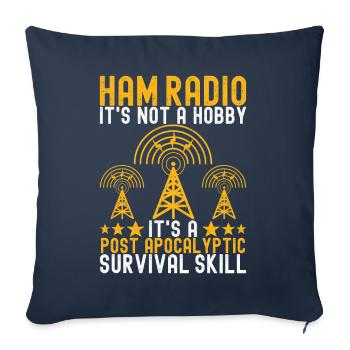 Ham Radio Ham Radio Operator - Sofa pillowcase 17,3'' x 17,3'' (45 x 45 cm) - navy - Front