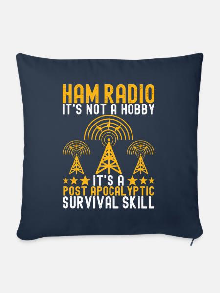 Ham Radio Ham Funker - Sofakissenbezug 45 x 45 cm - Navy