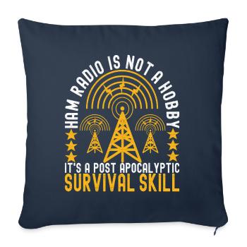 Ham Radio Ham Radio Operator - Sofa pillowcase 17,3'' x 17,3'' (45 x 45 cm) - navy - Front