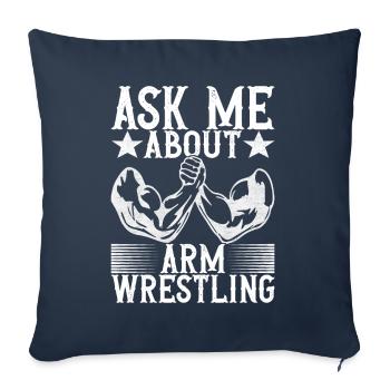 Arm wrestling arm wrestling - Sofa pillowcase 17,3'' x 17,3'' (45 x 45 cm) - navy - Front