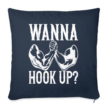 Bras de fer Bras de fer - Housse de coussin décorative 45 x 45 cm - bleu marine - Devant
