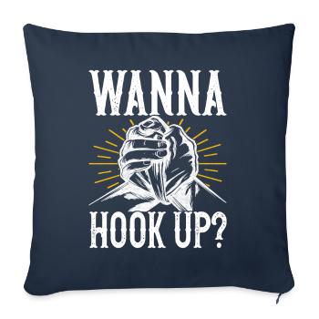Arm wrestling arm wrestling - Sofa pillowcase 17,3'' x 17,3'' (45 x 45 cm) - navy - Front