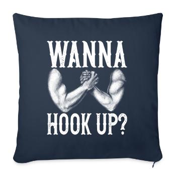 Arm wrestling arm wrestling - Sofa pillowcase 17,3'' x 17,3'' (45 x 45 cm) - navy - Front