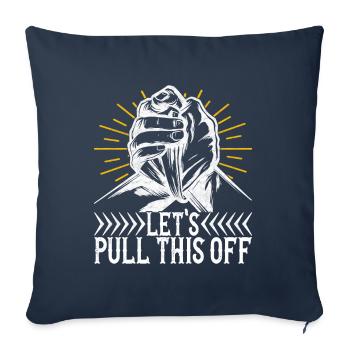 Bras de fer Bras de fer - Housse de coussin décorative 45 x 45 cm - bleu marine - Devant